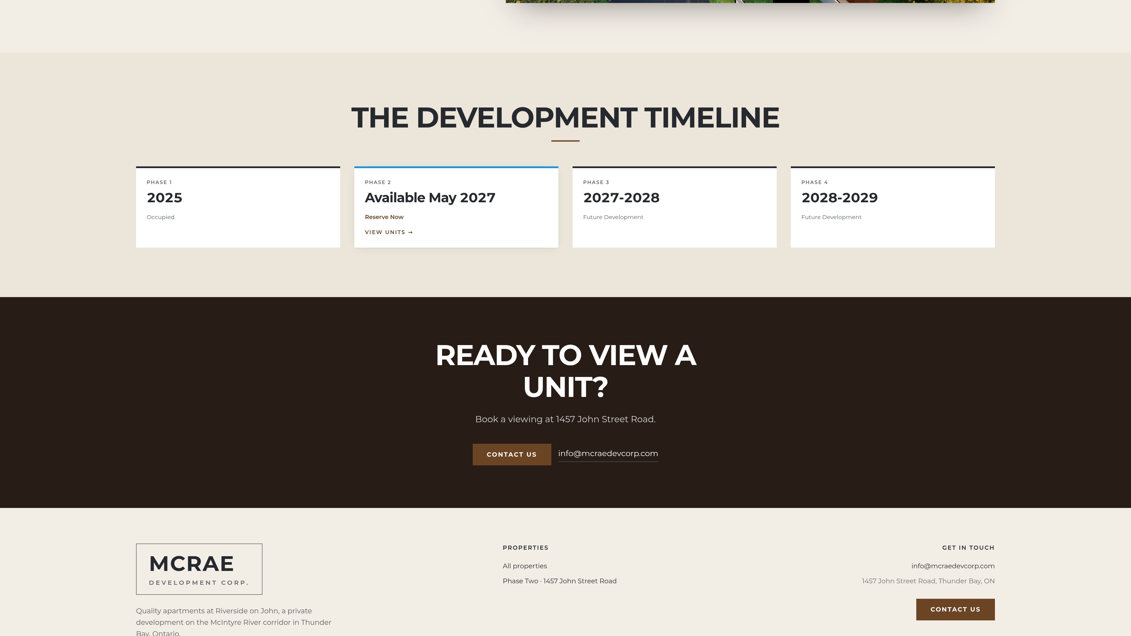 The development timeline, generated from the phase data.