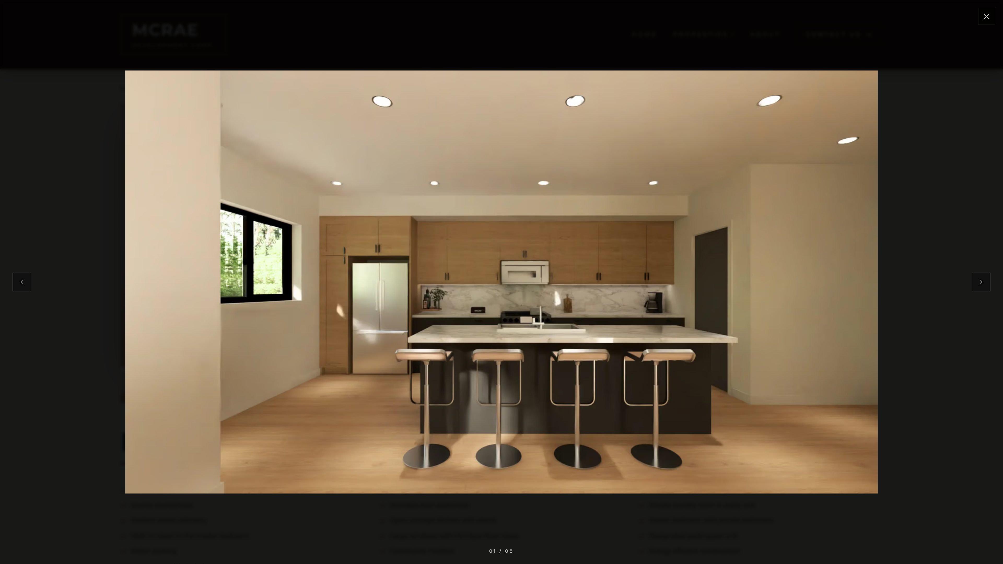 Full-screen gallery with arrow-key and Esc navigation.